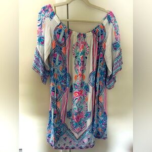 Lilly Pulitzer off the shoulder dress sz L